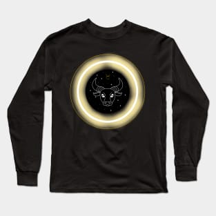 Neon Light Effect Taurus Long Sleeve T-Shirt